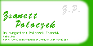 zsanett poloczek business card